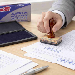 ALMOFADA CARIMBO AZUL RADEX N3