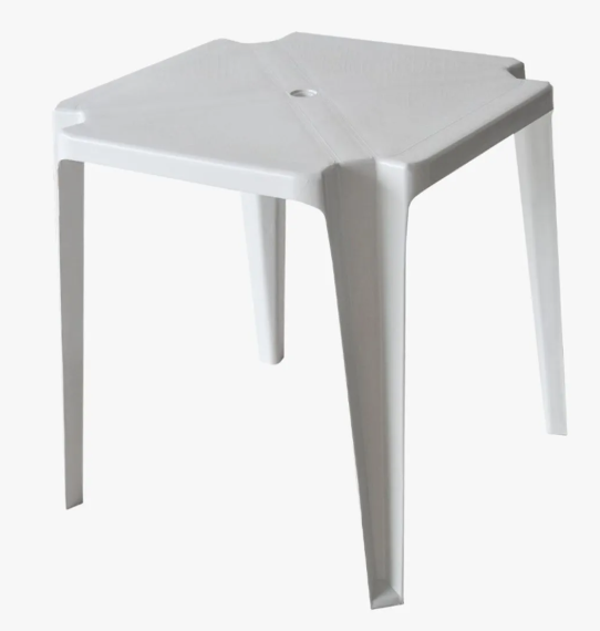MESA PLAST. QUAD BCO MERCOPLAS