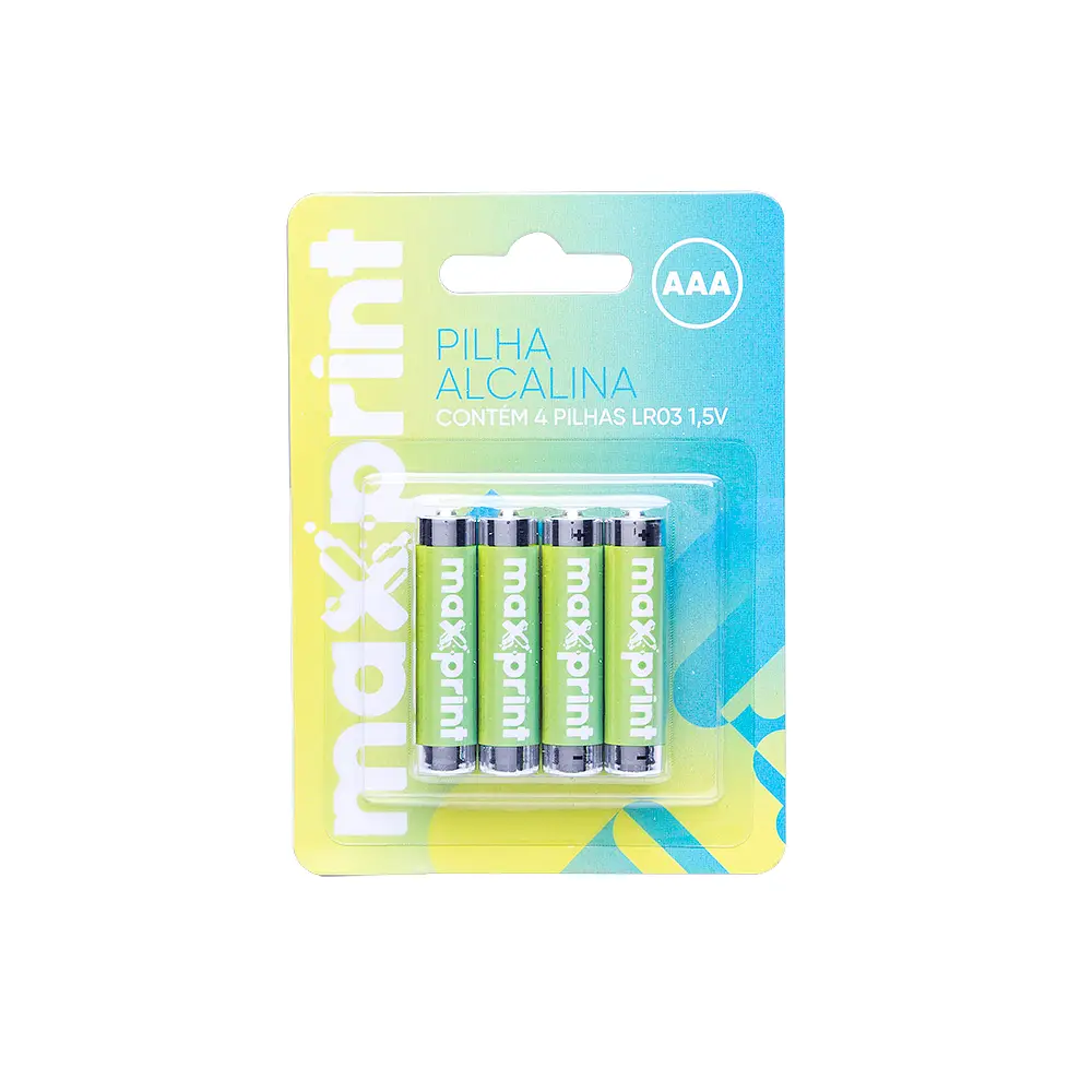 PILHA AAA ALCALINA MAXPRINT C/4