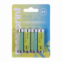 PILHA AA ALCALINA MAXPRINT C/4