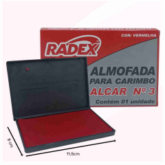 ALMOFADA CARIMBO VERMELHA RADEX N3