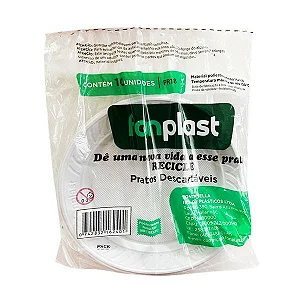 PRATO DESCARTÁVEL FUNDO FONPLAST N18 C/10